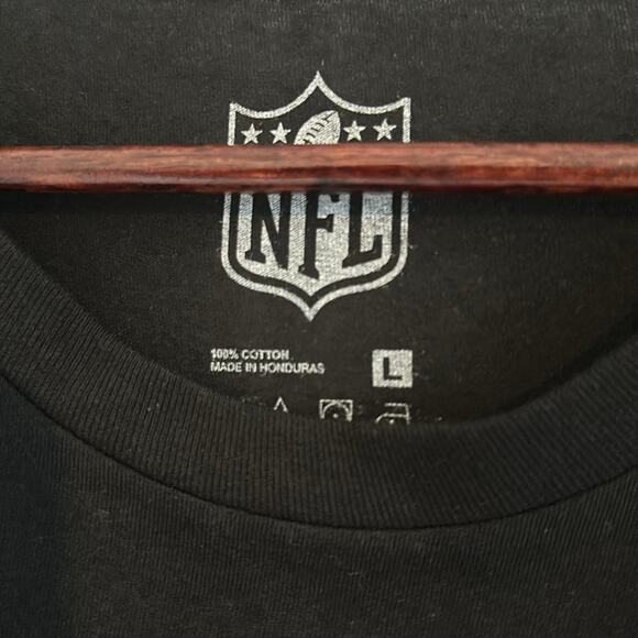 New England Patriots Black Official NFL JERSEY T-SHIRT Front & Back Size L - Picture 5 of 6